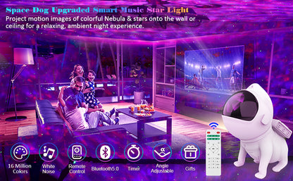 Dog-Shaped Galaxy Projector (Voice Control Included)