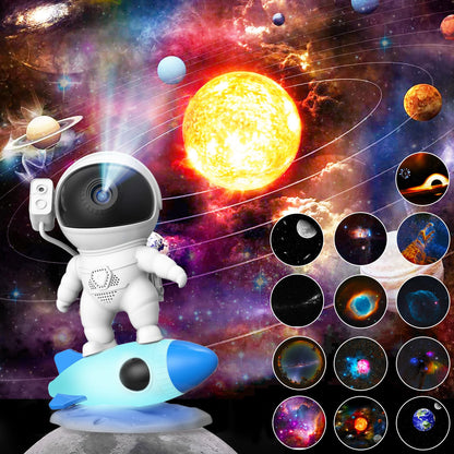Rocket Astronaut Galaxy Projector
