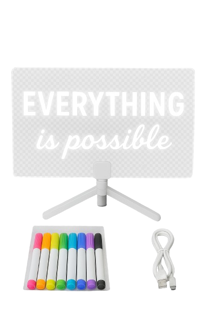 Erasable Acrylic LED Message Board